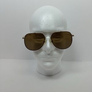 Marchon Havana Autoflex Flexon 155 Gold Tone Tortoise Glasses Frames 59-17-150